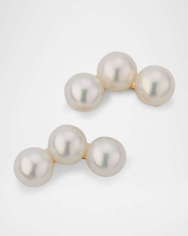 Baby Pearl Trio Stud Earrings